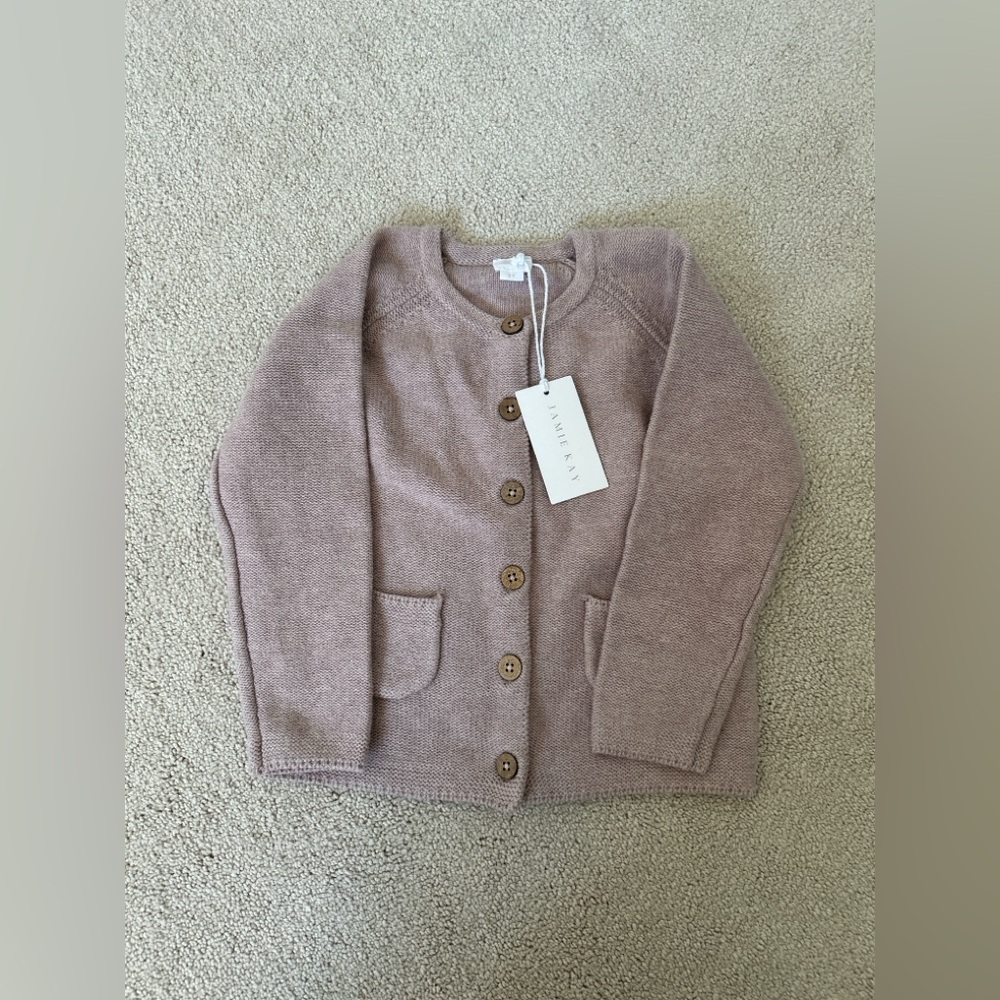 Jamie Kay Kids Pink Knit Button-Front Cardigan